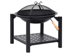 Fire Pit, Fire Pits Vidaxl Preto Aço
