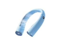 Ventilador de Pescoço Portátil Usb 4000mah Velocidade do Vento Ajustável Ângulo de Rotação Ajustável em 180° MDUG (azul)