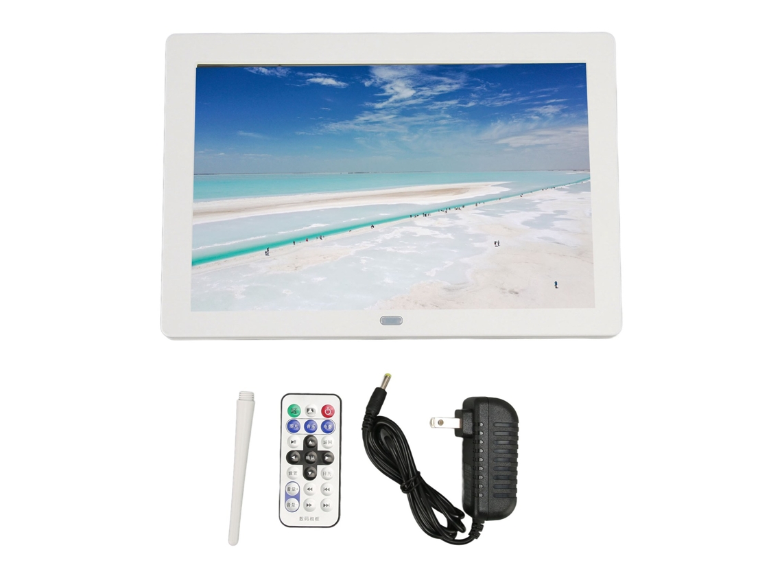 Aetheria quadro Digital de Fotos 8 Polegadas Tela Hd Ips 1280x800 com Slot Usb e Cartão de Memória Branco Plug Us