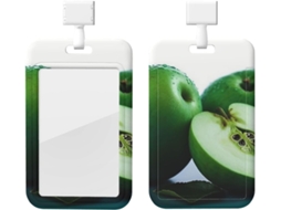 Porta-cartões Crachá em formato de fruta azul, protetor de cartões vertical com cordão, camada plástica impermeável Crachá.