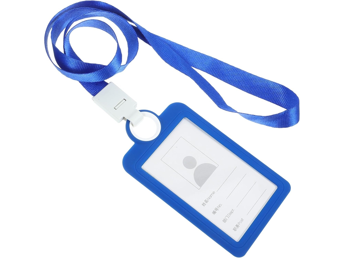 Lurelia Porta-crachá Transparente Com Cordão Em Silicone Para Escritório E Escola