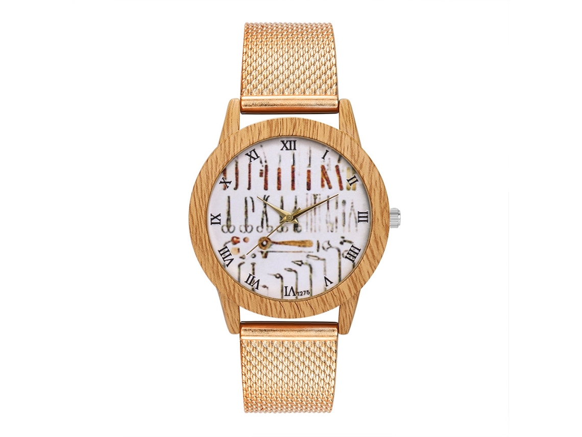 Relógios De Moda Unisex Para Homem E Mulher Com Movimento De Quartzo (ouro Rosa)