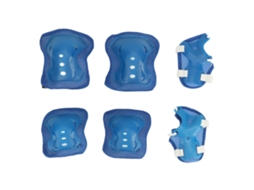Conjunto de Protetores de Joelhos e Codo para Patinagem Azul S/MARCA