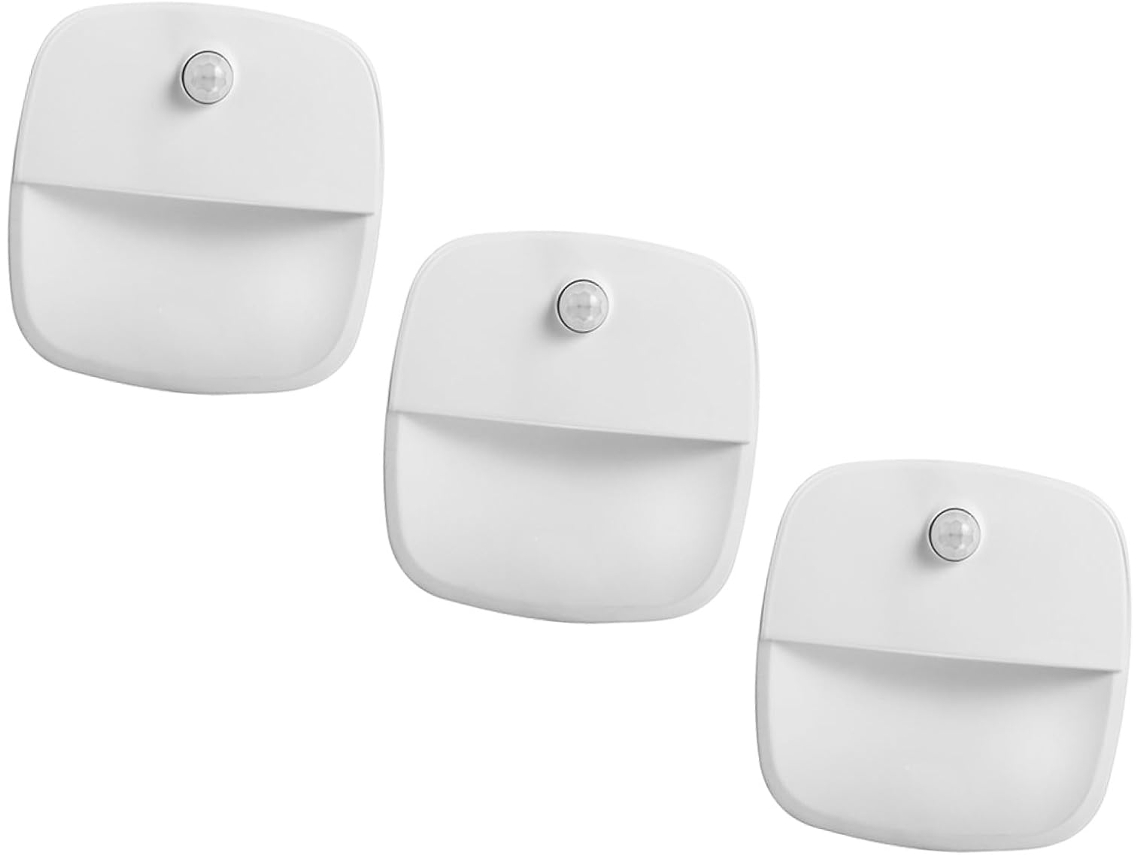 Conjunto De 3 Luzes Noturnas Led Inteligentes Sewroro Com Sensor Luz E