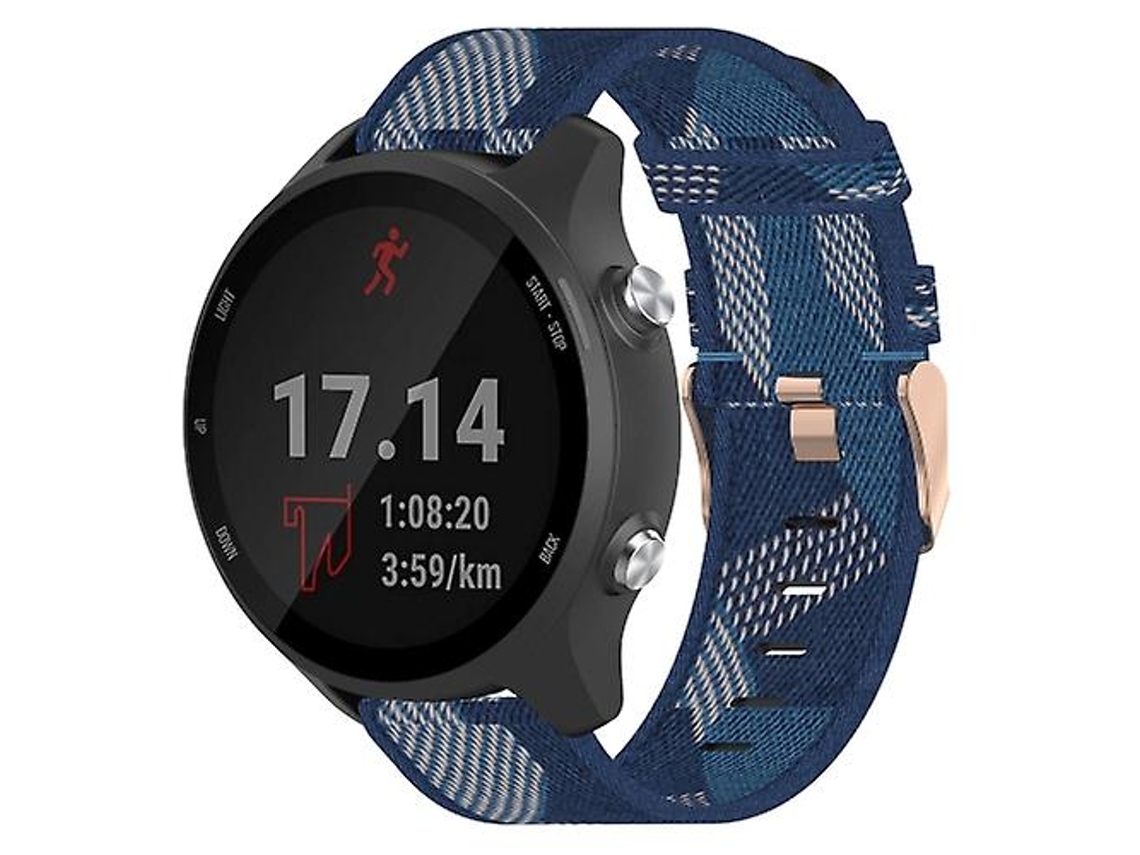 Bracelete para Garmin Forerunner 245 Music 20Mm Nylon Woven Watch Band Azul VENISYMLIS