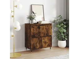 Aparador | Armário Buffet 60x35x70 Cm Derivados De Madeira Carvalho Fumado