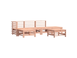 Maison Exclusive - 6 Pcs Conjunto Lounge De Jardim Madeira De Douglas Maciça