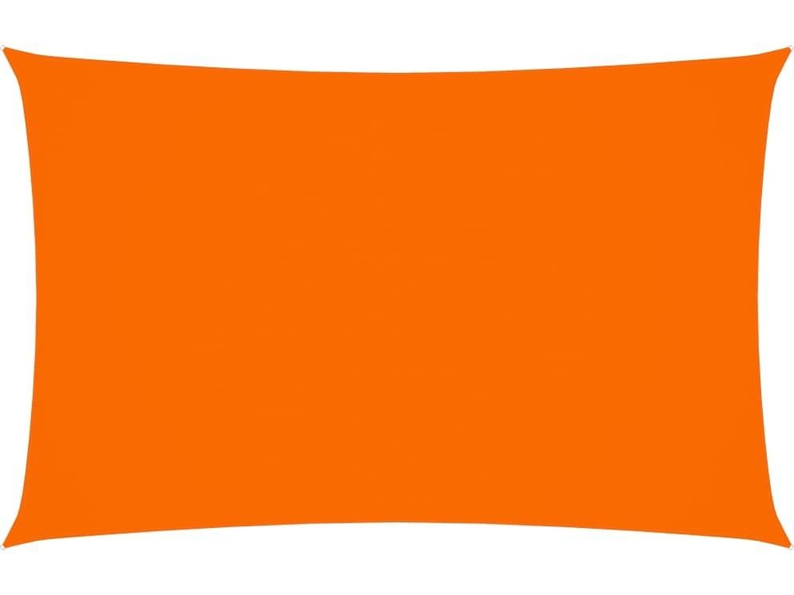 vidaXL Para-sol estilo vela tecido oxford retangular 2x5 m laranja