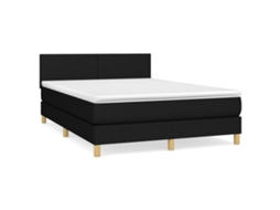 Box Spring Bed, Box Spring Beds Vidaxl Preto Tecido (140 X 200 Cm)