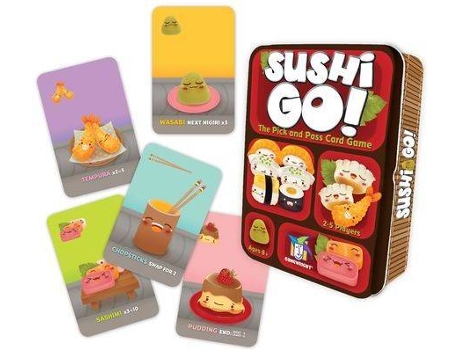 Jogo de Tabuleiro Sushi Go (Idade Mínima: 8 - Nível Dificuldade: Baixo)