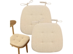 Conjunto De 2-almofadas Antiderrapantes Para Cadeiras Jantar, 16, 9x16 E 1-almofadas Com Amarras, Almofada Macia Para