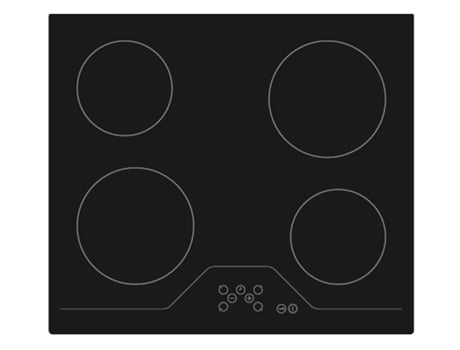 TELEFUNKEN Tk60V4Att Placa Preto Embutido 59 Cm Cerâmica 4 Zonas