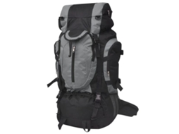 Mochila De Caminhada Vidaxl Xxl 75 L Preta E Cinza Multicolorida, Para Transporte E Organização Prática Dos Artigos Indicados