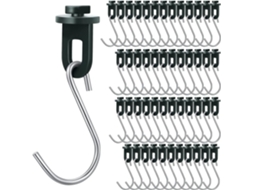 Rebe 50 Clips e Ganchos S de Inox para Jardim, Clip de Estufa e Gancho para Plantas Pendentes Ao Ar Livre