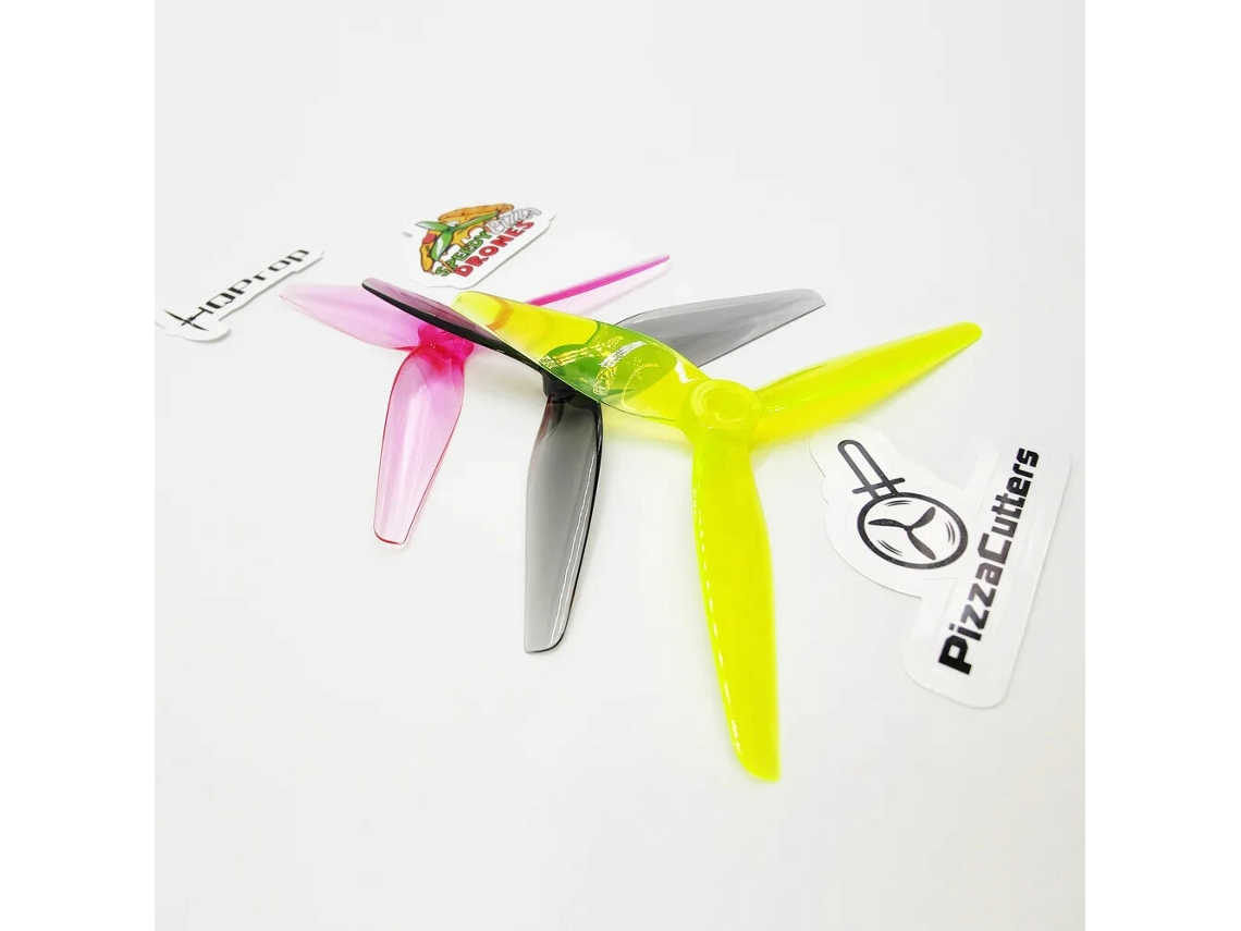 Cinza 2 Pares 2 Pares Hqprop Pizzacutters 5037 Hélice de 3 Pás de 5,0 X 3,7 Polegadas em Policarbonato para Drones Rc Fpv Racing MDUG