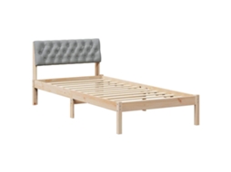 Estrutura da Cama Marrom e Cinza Claro 90 X 200 Cm MAISON EXCLUSIVE