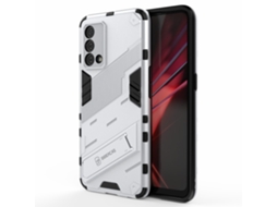Capa Híbrido Para Lg, Oppo Oppo K9 Pele Sintética Anti-choque Branco