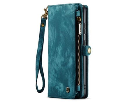Capa Split Multifuncional Fe Para Samsung Galaxy S21 Caseme Pele Sintética Azul