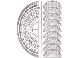 Conjunto de 10 Transferidores de Plástico Kichouse para Medição Precisa de Ângulos. Design portátil e leve, ideal para...