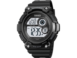 Lurelia Relógio Digital Desportivo, Cronómetro, Alarme, Data/calendário, 12/24h, Resina, Abs, Resistente À Água 50m, Preto, Branco