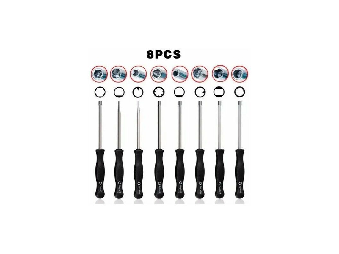 Conjunto De Chaves De Ajuste De Carburador Para Roçadeiras E Motosserras, Pacote Com 8 Peças. Inclui: Chave Inglesa Dupla