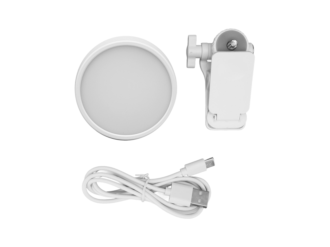 Luz De Preenchimento Magnética Mini Ajustável 3000k-6500k Com Suporte Para Celular Câmera Stream
