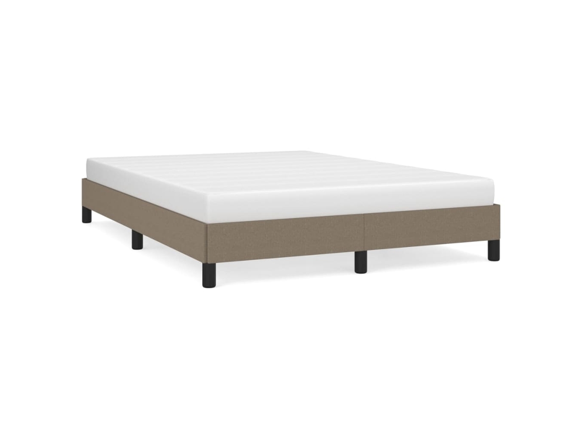Bed Frame, Bed Frames Vidaxl Cinzento-acastanhado Tecido (140 X 200 Cm)