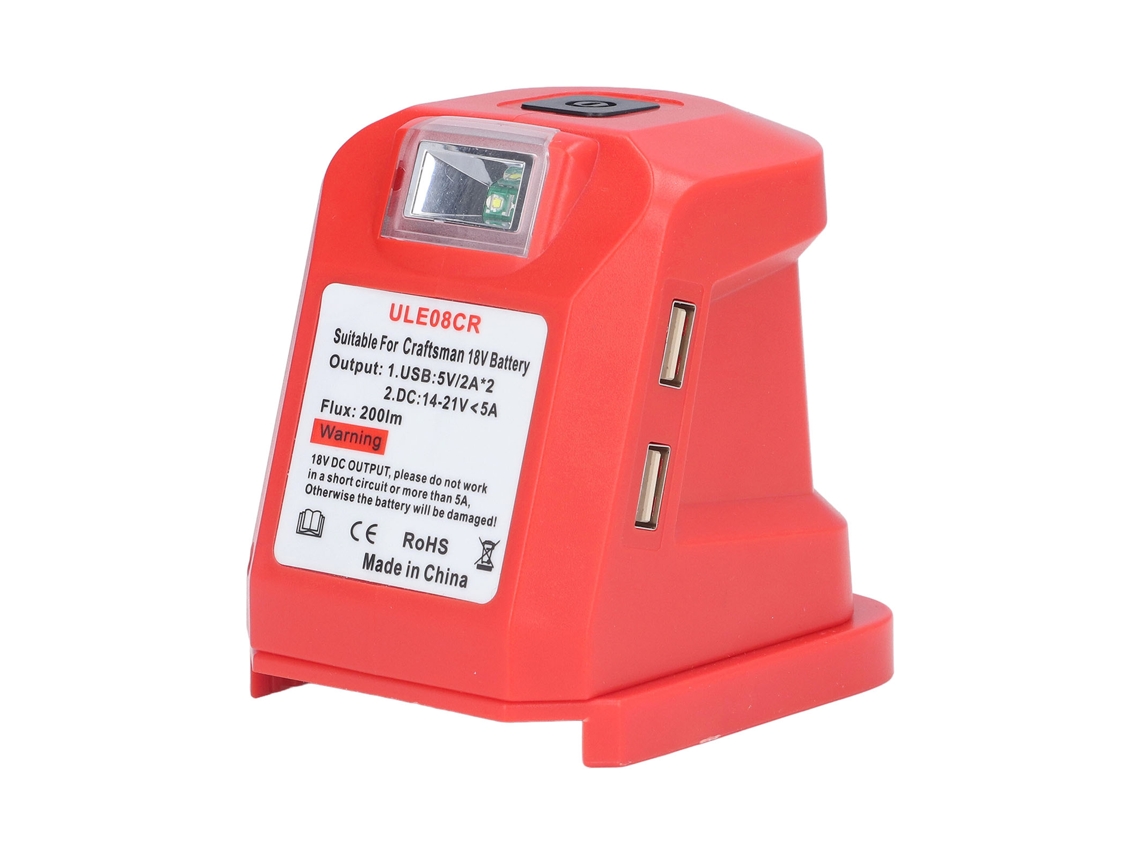 Lanterna Recarregável De Mão Com Bateria De Lítio, Porta Usb, Dc14.4‑19.2v, Para Trabalhos Em Local