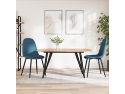 Vidaxl Cadeiras De Jantar 2 Pcs Veludo Azul