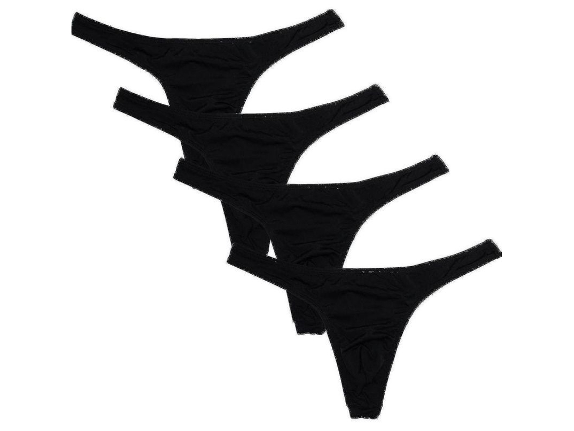 2026 cuecas de Cuerda para Hombre Pack de 4 Qxc Microfibra Elástica Cómoda Acolchada L Negro