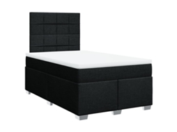 Cama com Molas/colchão 120x200 Cm Tecido Preto MAISON EXCLUSIVE