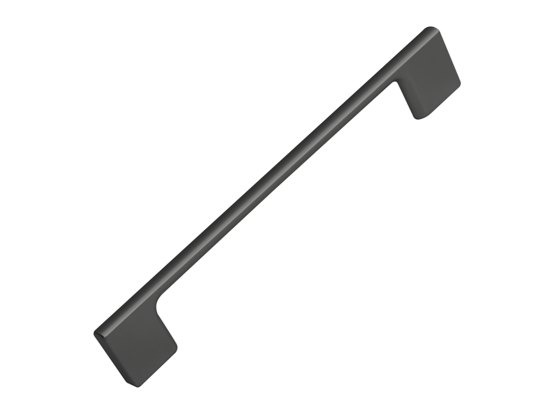 Puxador para Móveis em Abs Distância Entre Eje de 160 Mm Pintura Preta Fosca Pacote de 36 Peças HARDWAREXCHANGE