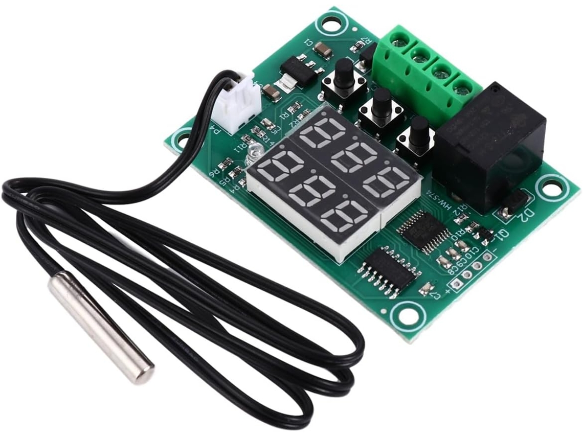 Módulo De Controle De Temperatura Digital Com Display Duplo Dc12v