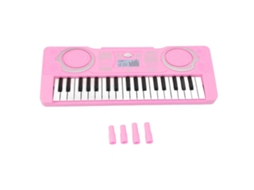 Mali brinquedo Piano Teclado Infantil 37 Teclas Instrumento Musical Educativo Rosa