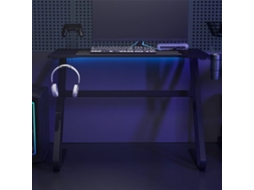 Vidaxl Secretária De Gaming C/ Pernas Em Forma De Zz 110x60x75cm Preto