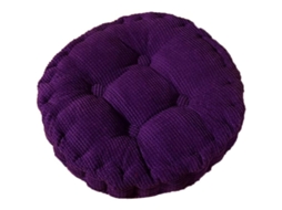 Travesseiro Redondo Confortável Para Casa Cozinha Jardim Escritório 40x40cm Roxo