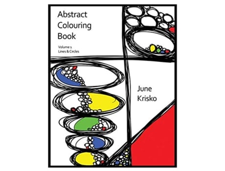 Livro Abstract Colouring Book Volume 1 de June I Krisko (Inglês)