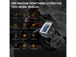 Sistema De Monitoramento De Pressão De Pneus Solar Sem Fio Para Motocicleta