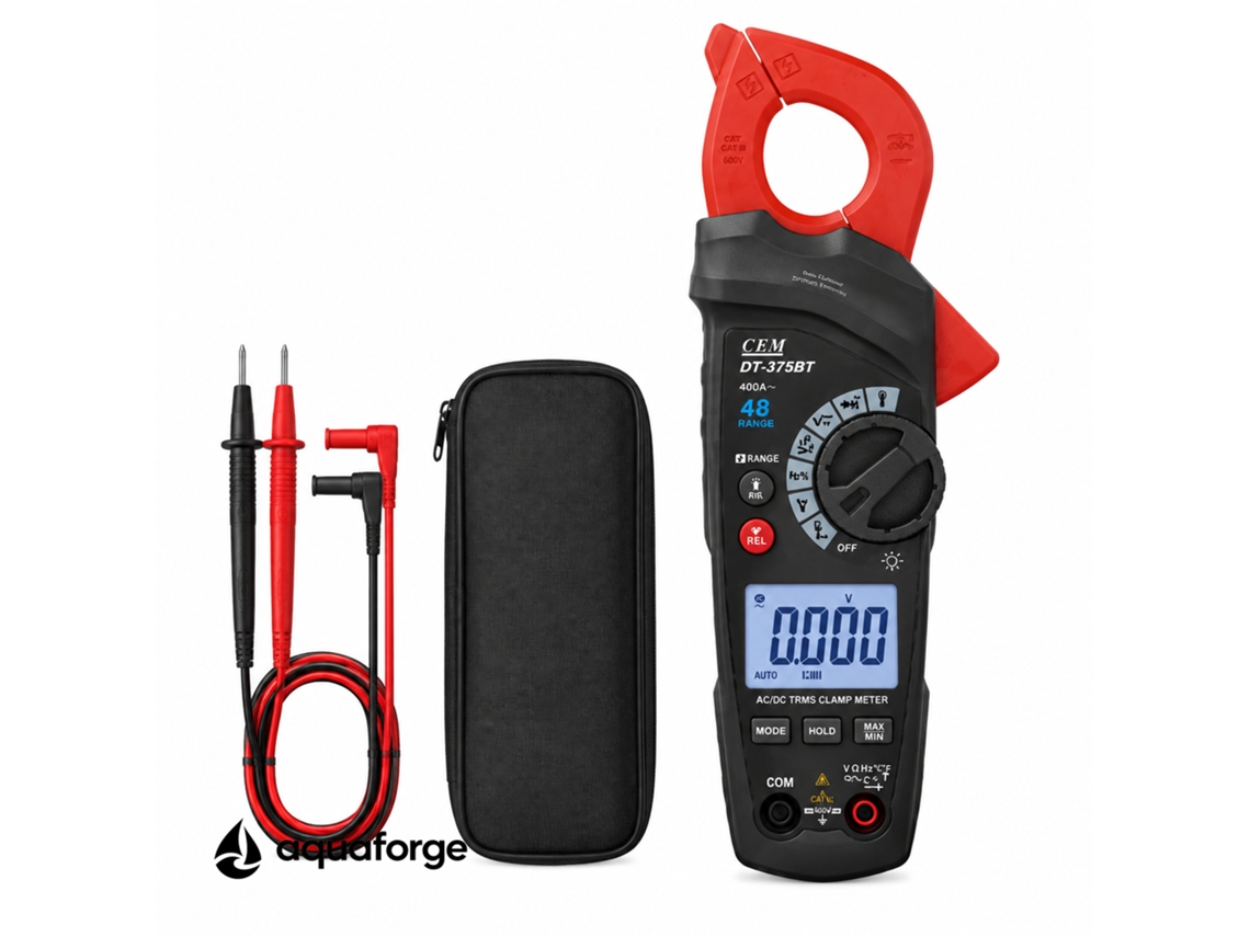 Alicate Amperimétrico Aquaforge Dt-375bt, 400a