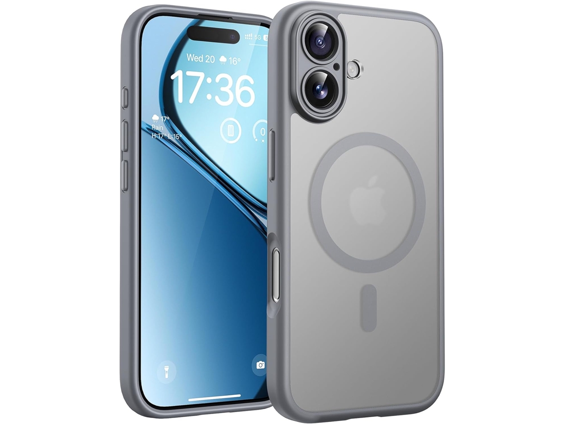 Capa Magnética Para Iphone 17 De 6,3 Polegadas, Compatível Com Magsafe (cinza)