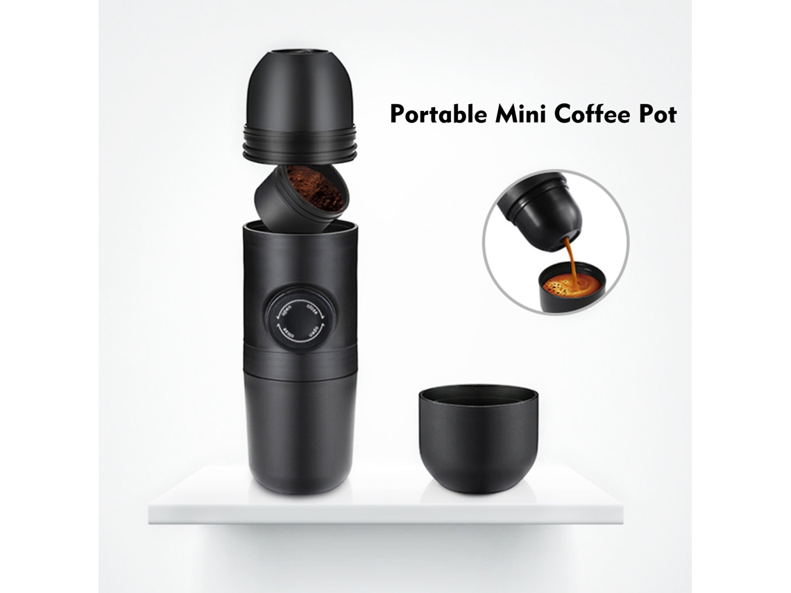 Cafeteira Manual Portátil de Pressão com Xícara para Exterior e Interior