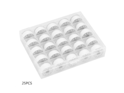 KOFIHETY Carretéis Reutilizáveis Companheiro De Costura, Design Portátil, Compacto E Leve, 25 Bobinas De Plástico, Estojo Transparente Para Armazenamento, Pro