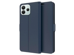 Capa Protetora Para Xiaomi Redmi Note 14 5g, Capa Interna De Couro Tpu À Prova De Choque, Com Compartimento Para Cartão, Azul