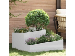 Vidaxl Vaso De Jardim Prateado 80 X 80 X 50 Cm Aço Galvanizado