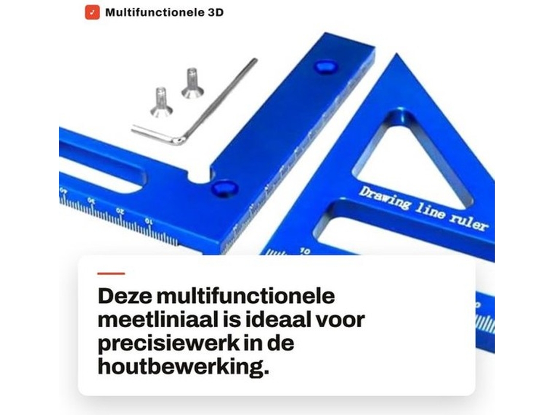 Linha Reta Com Alta Precisão - Instrumento Multifuncional De Medição - Linha Reta Triangular - Arco Quadrado De Graus - Projecção Espessa - 13 X 9 X 2