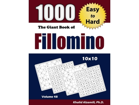 Livro Giant Book of Fillomino de Dr Khalid Alzamili (Inglês)