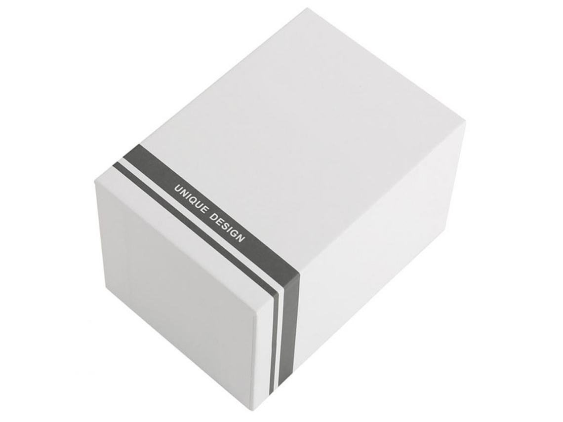 Caixa Para Relógios Retangular Compacta 2 Cores Armazenamento Estojo (branco)