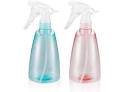 2 frascos pulverizadores vacíos de 500ml, botellas spray para jardín, hogar y peluquería, transparentes, rosa y verde | S/MARCA
