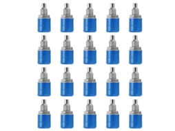 (Azul) 20 Conectores Banana de 4mm, Adaptador Fêmea para Cobre 24070 para Dispositivos Eletrônicos