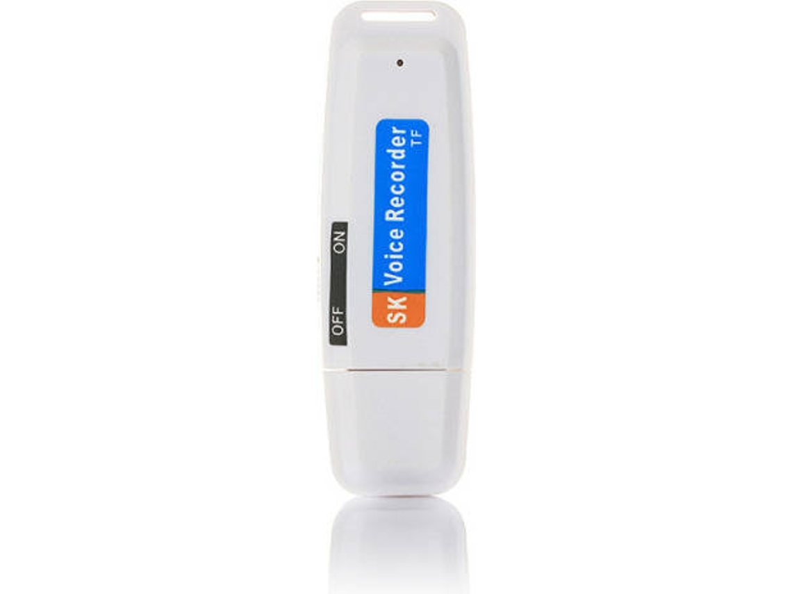 Gravador Digital Usb Disco Flash Profissional U Disk Usado para Palestras Entrevistas e Reuniõesbranco